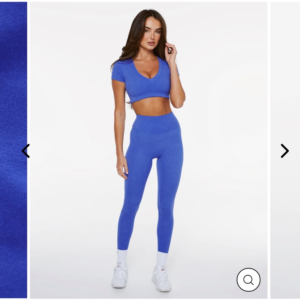 Crop Shop Boutique Fade Scrunch Leggings Royal